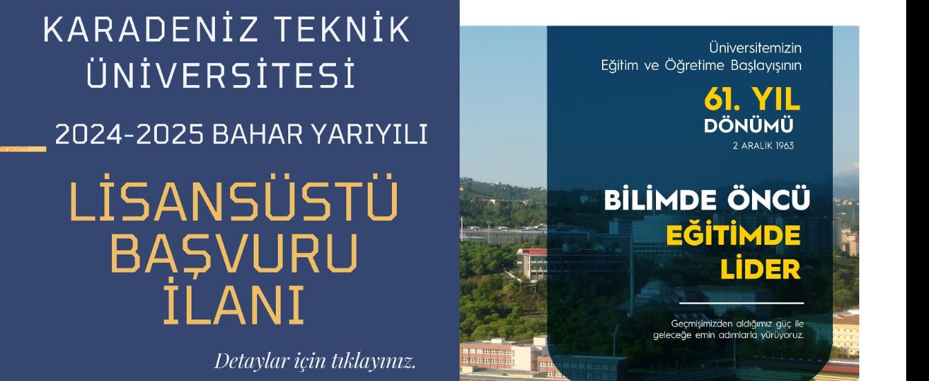 2024-2025 Bahar Yarıyılı Başvuru İlanı