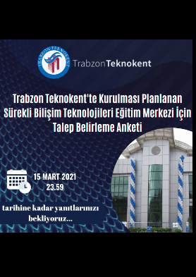 Trabzon Teknoloji Geliştirme Bölgesi Yazılım Sektörü İhtiyaç Analiz Anketi