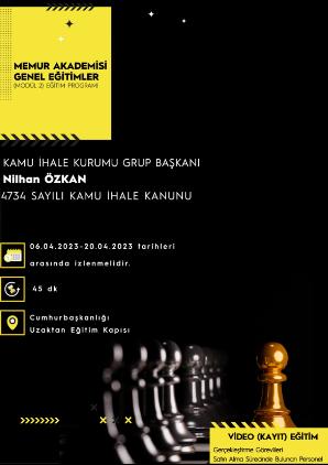 4734 Sayılı Kamu İhale Kanunu Eğitimi