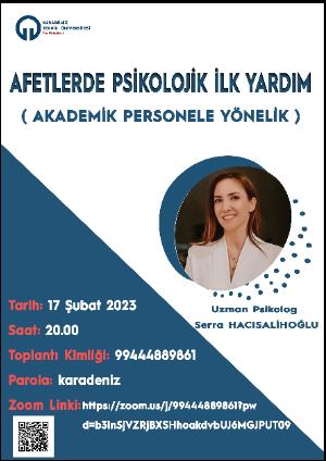 Afetlerde Psikolojik İlk Yardım