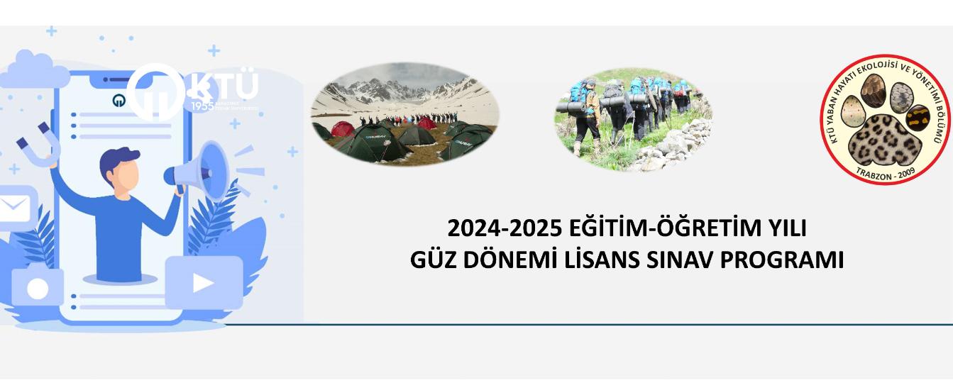 2024-2025 Güz Dönemi Sınav Programı