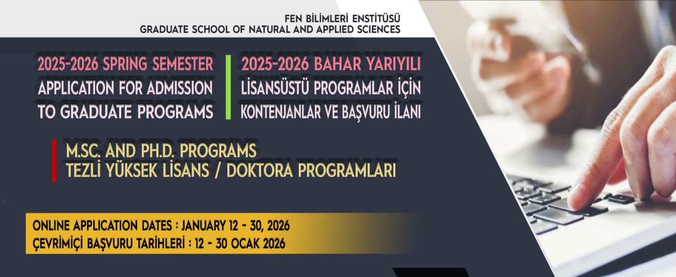 FBE | 2025-2026 Spring Semester | Application for Admission to Graduate Programs