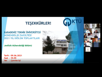 Jeofizik Mühendisliği Bölümü Tanışma ve Değerlendirme Toplantısı yapıldı.