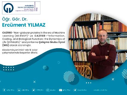 Öğr. Gör. Dr. Ercüment YILMAZ 2 Farklı COST Programına Çalışma Grubu Üyesi (WG) Olarak Atandı