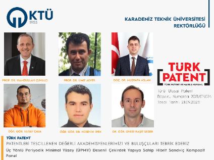 Akademisyenlerimizin Ulusal Patent Başvurusu Tescillenmiştir
