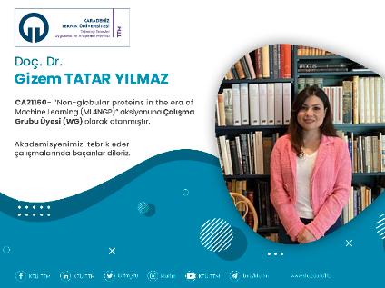 Doç. Dr. Gizem TATAR YILMAZ COST Programına Çalışma Grubu Üyesi (WG) Olarak Atandı