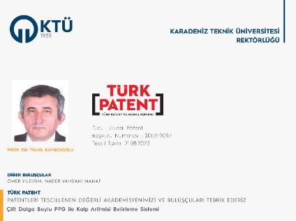Akademisyenimizin Ulusal Patent Başvurusu Tescillenmiştir