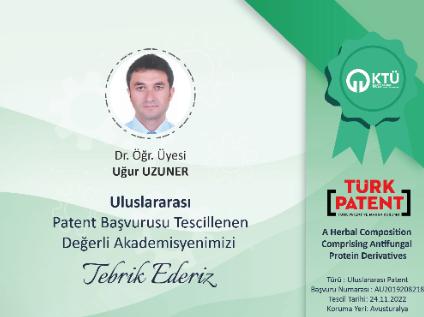 Akademisyenimizin Uluslararası Patent Başvurusu Tescillenmiştir