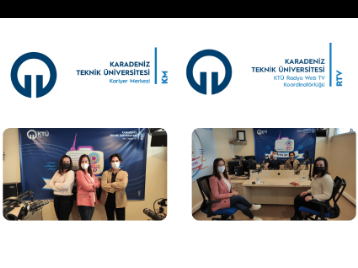 Kariyer Merkezi Koordinatör Yrd. Setenay ŞEVİK ile Kariyer Merkezi stajyerleri Sena SELEN ve Sinan Emre Köseoğlu Başarının Mimarları ile Aranızdaki Köprü KTÜ Kariyer Merkezi çerçevesi