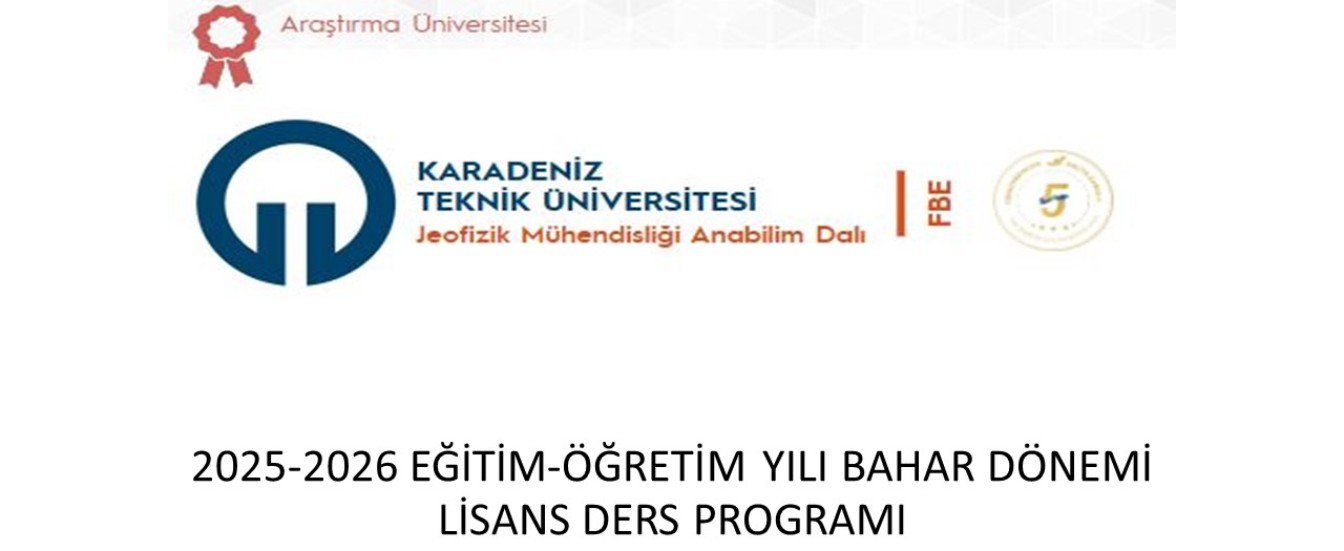 2025-2026 Eğitim Öğretim Yılı BAHAR Dönemi Lisans Ders Programı