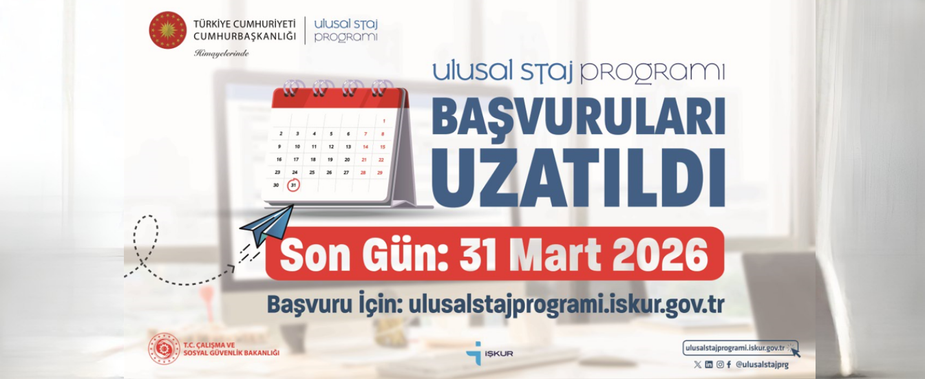 Ulusal Staj Programı Başvuruları Uzatıldı